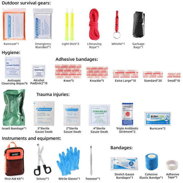 EST Gear Premium First Aid & Survival Kit - EST Gear